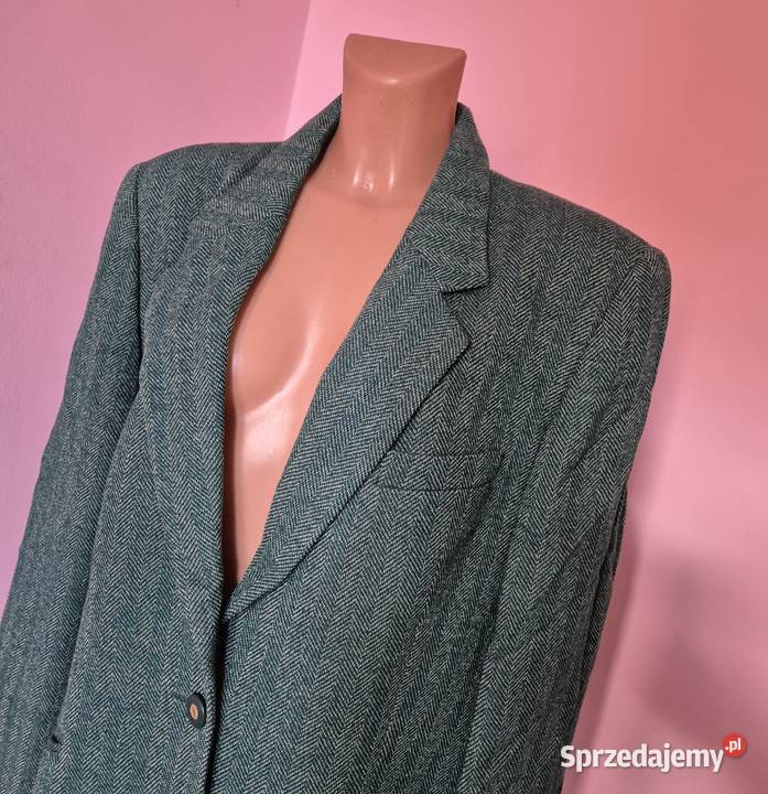 Tweedowa marynarka damska vintage rozmiar 44 Brzesko