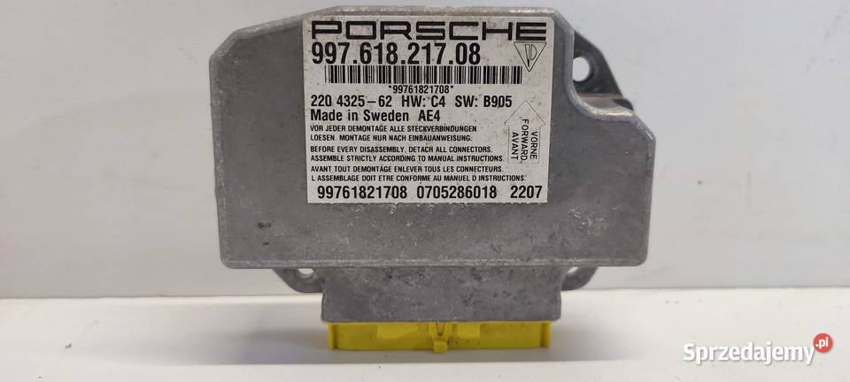 PORSCHE CAYMAN S 987 MODUŁ SENSOR AIRBAG