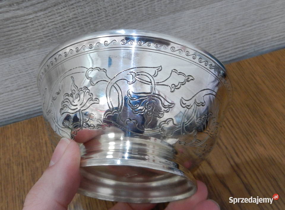 Cukiernica miseczka posrebrzana Vietnam Pozostałe