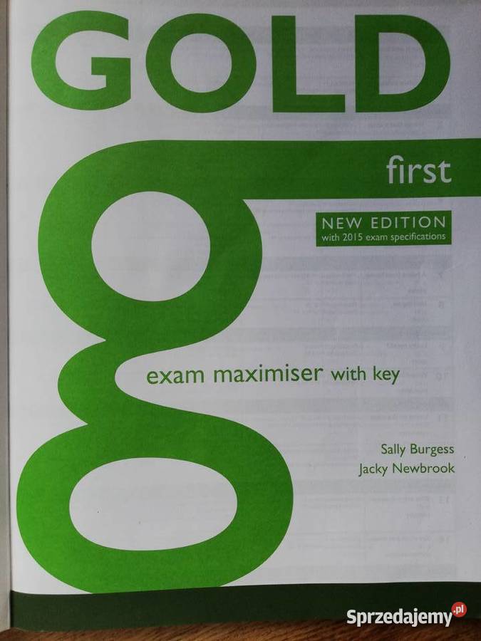 Gold first coursebook exam maximiser with key Książki do nauki języka obcego Kraków sprzedam