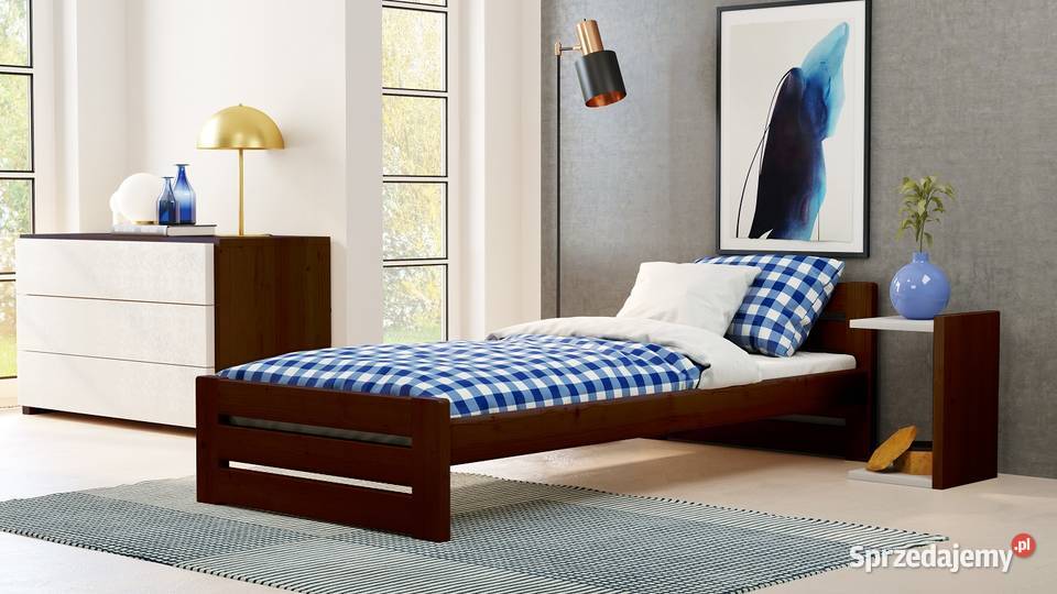 Mocne ŁÓŻKO Drewniane 80x200 GR 35 60cm Zakopane