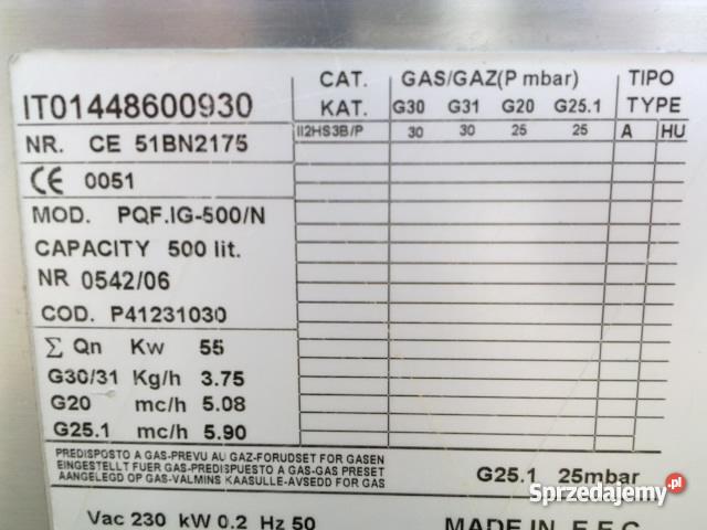 Kocioł warzelny gazowy Zamość