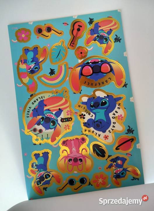 Naklejki Stitch 100 sztuk zachodniopomorskie Białogard sprzedam