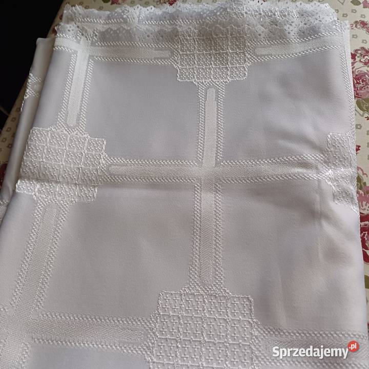 Obrus śnieżno biały plamoodporny 160x230 Sieradz