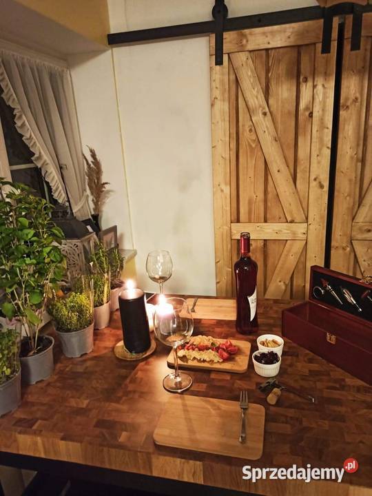 Drzwi przesuwne drewniane rustykalne Barn Door Drzwi i okna Gliwice