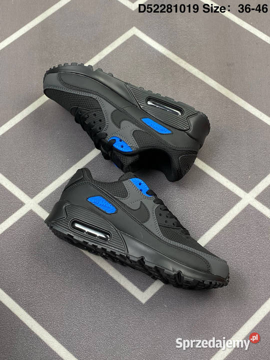 Nike Air 90 czarno niebieskie rozmiary 4046 Sportowe