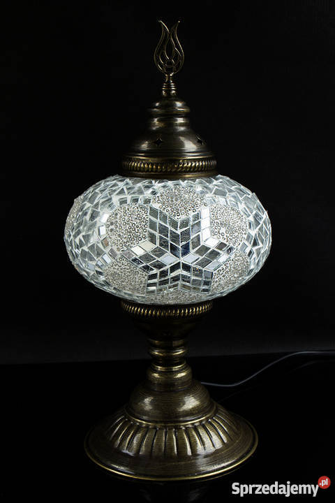 Turecka Lampa mozaikowa lampka nocna Biała L biały Marki