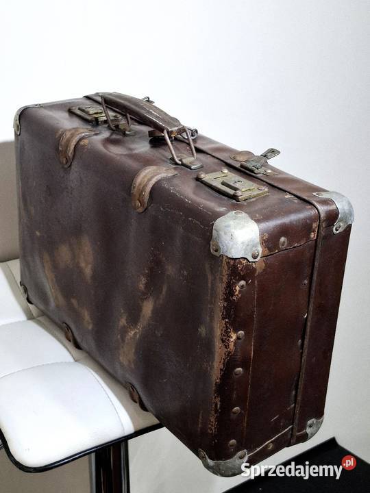 Walizka retro zabytkowa kłódka Komar Kraków
