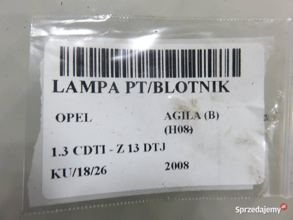 LAMPA PRAWA TYLNA OPEL AGILA B H08 89071614