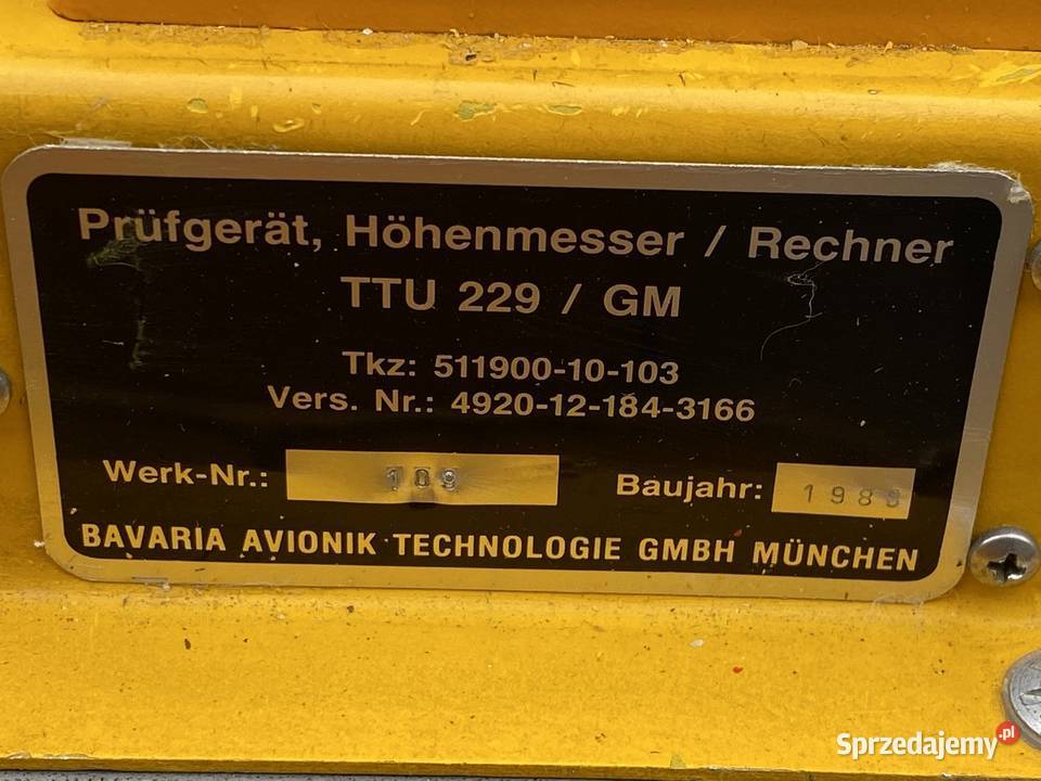 Tester Wysokościomierz System Pokładowy TTU229GM wielkopolskie Nowy Tomyśl