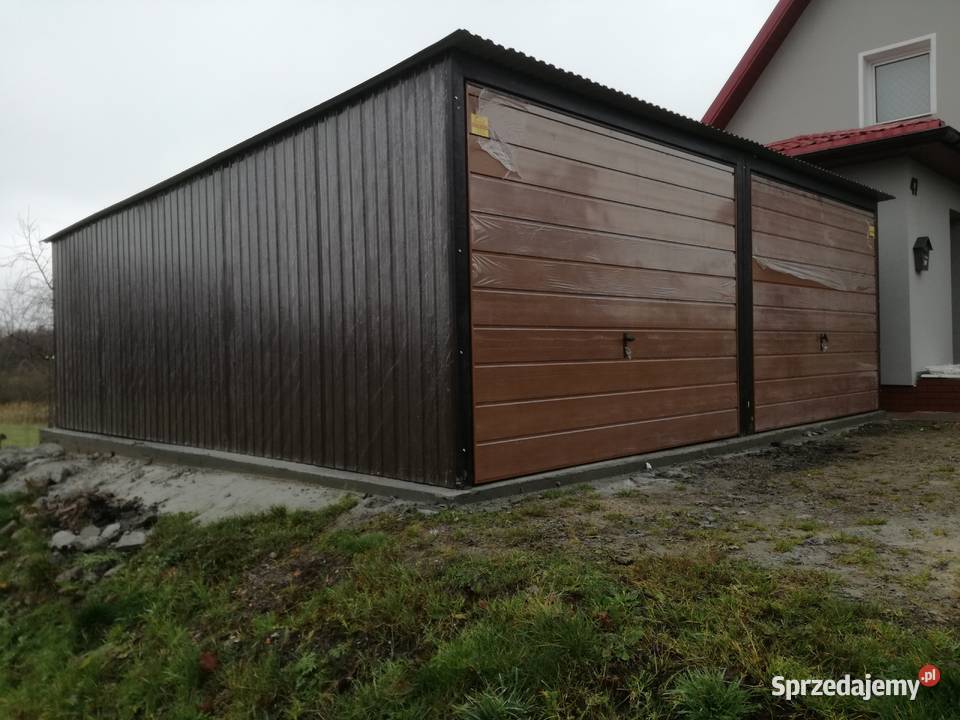 Garaż Blaszany CIEMNY BRĄZ 2xBrama TANIE Garaże podkarpackie Stalowa Wola