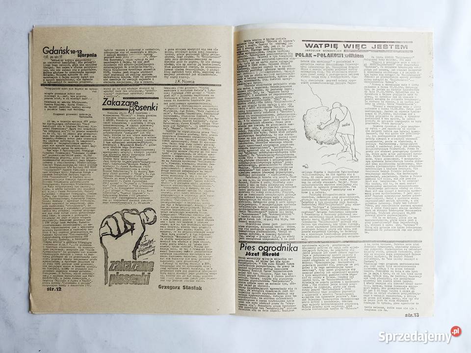 Pismo NSZZ Solidarność Wolne Związki Bydgoszcz Gdynia sprzedam