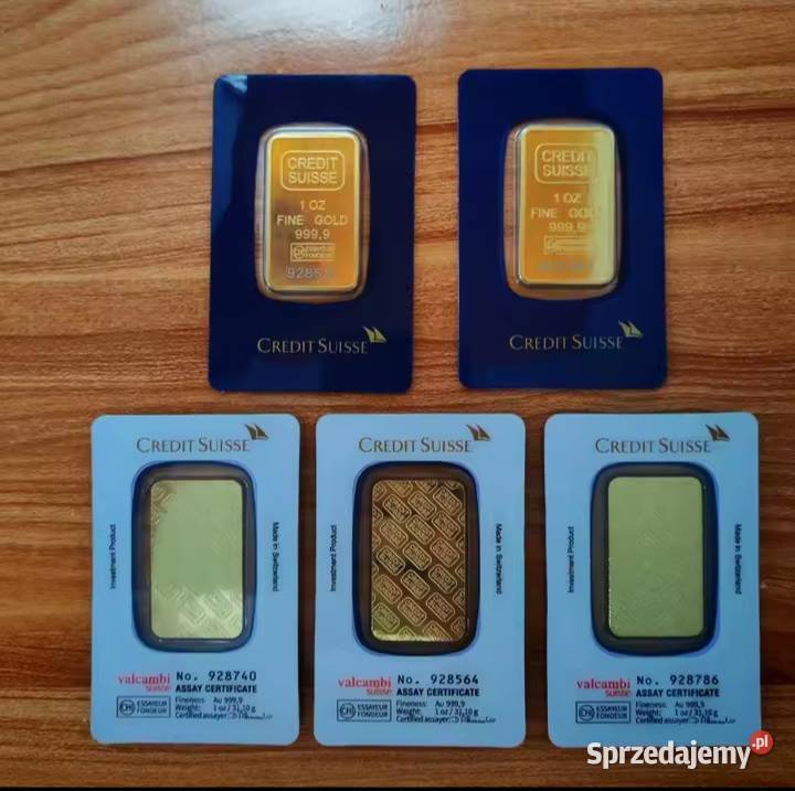 Sztabka zloto replika credito suisse 1 oz Goła