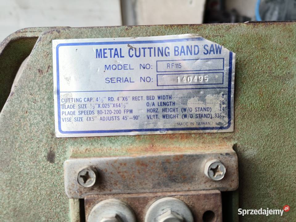 Piła taśmowa do metalu APTC Zagórowa