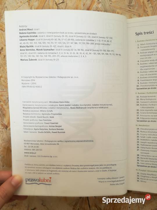 Biologia rozszerzenie repetytorium matura kod Podręczniki Skokowa