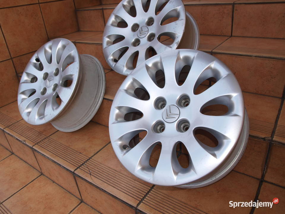 Citroen felgi alufelgi 15 oryginalne 3 sztuki Opony i felgi Kalisz
