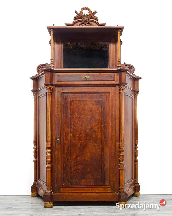 Antyk Solidna Drewniana KOMODA orzechowa