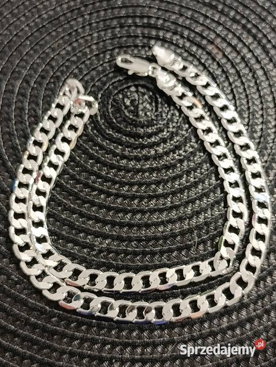 925 łańcuszek męski 55 6mm modny splot pancerka Lublin