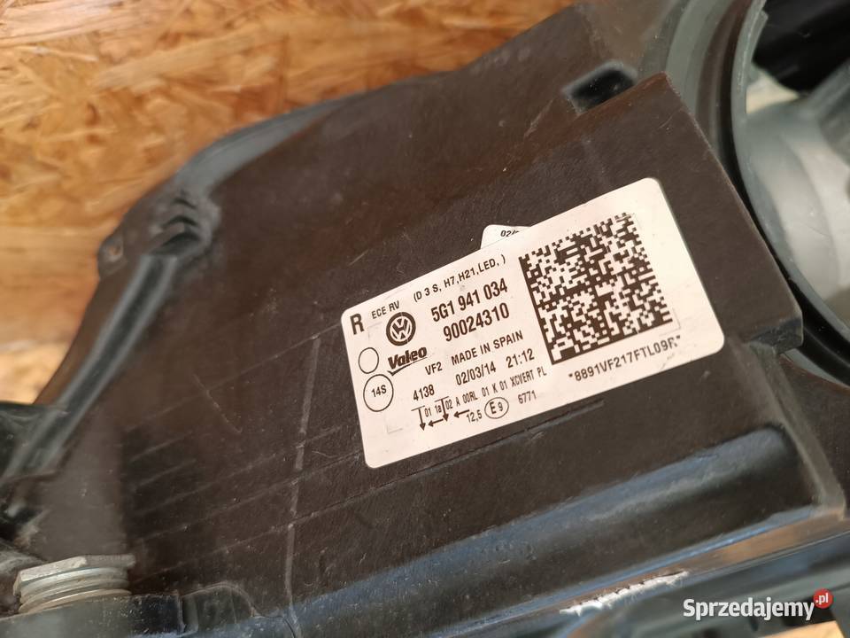 LAMPA PRAWY PRZÓD EU REFLEKTOR 5G1941034 Oświetlenie Nowy Tomyśl