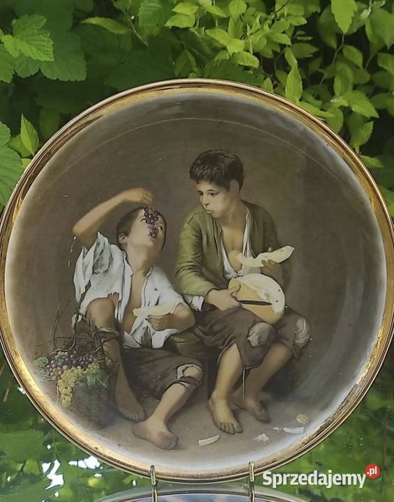 StaffordshirePatera z obrazem Estebana Murillo Pabianice