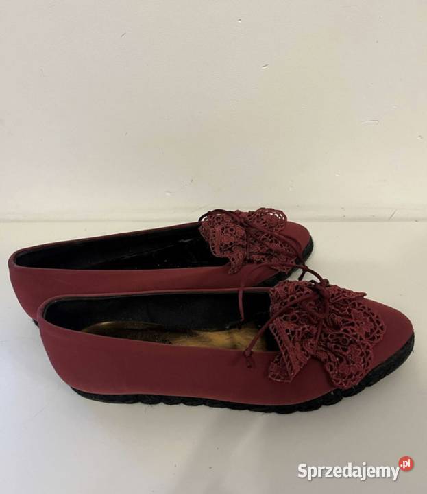 Baleriny burgundowe Kłodawa