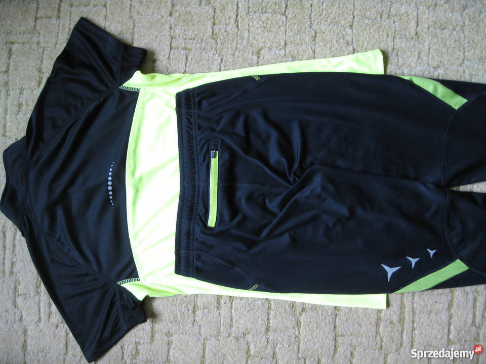 Damski komplet sportowy koszulka rowerowa getry