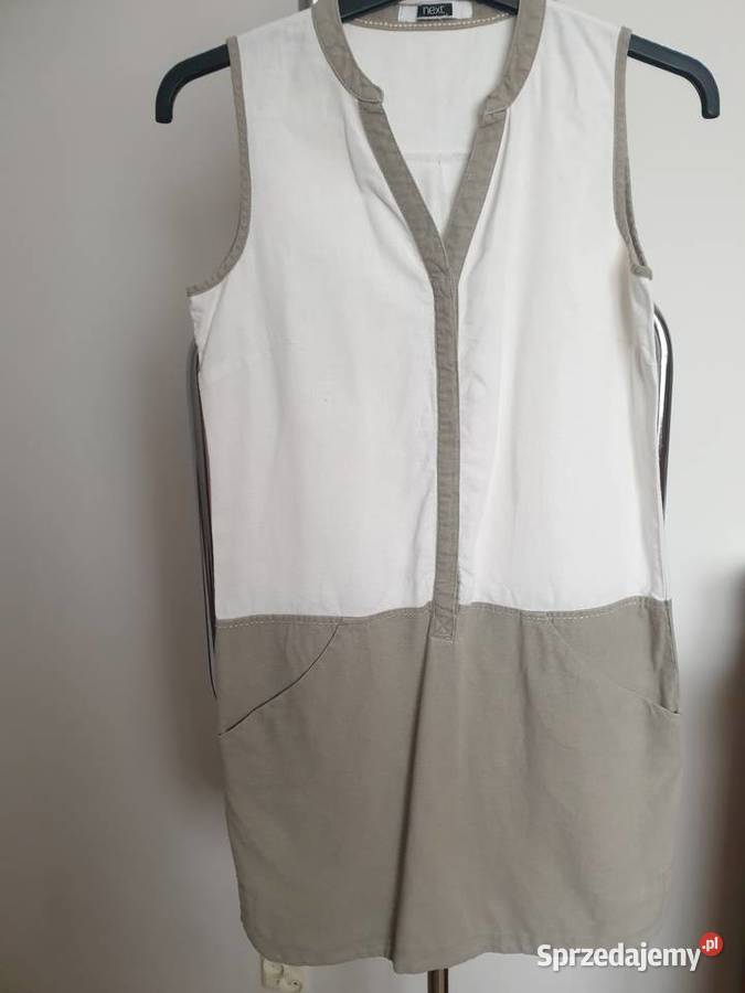 Sukienka letnia szmizjerka M krem khaki len mazowieckie Radom sprzedam