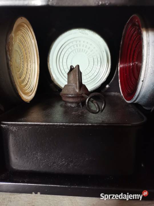 Stara lampa kolejowa na nafte Art Deco małopolskie Kraków
