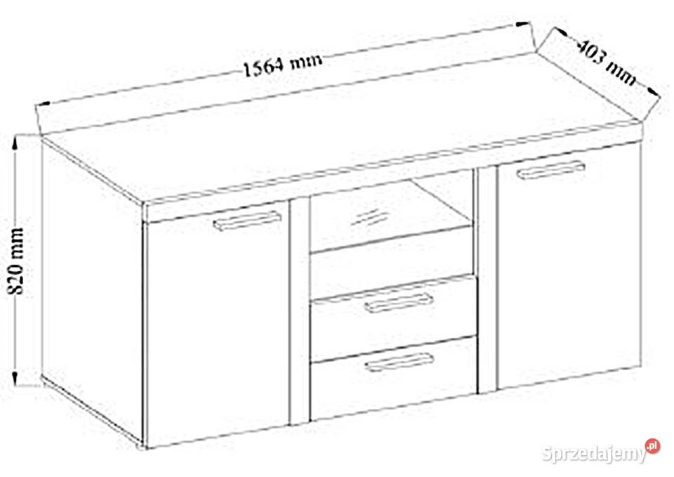 Szafa dwudrzwiowa z komodą łódzkie sprzedam