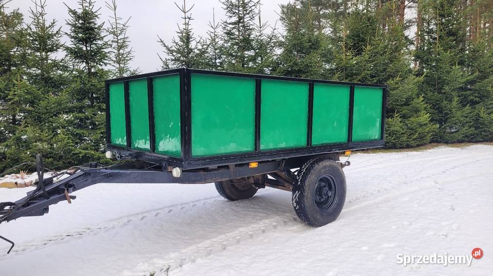 Przyczepa jednoosiowa wywrotka nieuszkodzony Przyczepy rolnicze Tuchola sprzedam