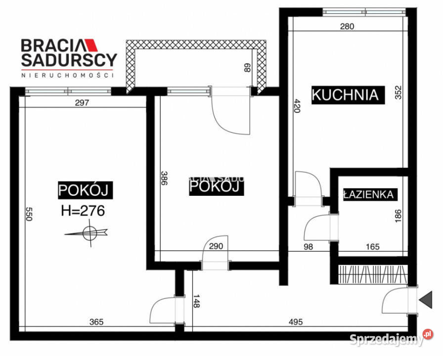 Mieszkanie 5072m2 2pokojowe Kraków Piętro 3