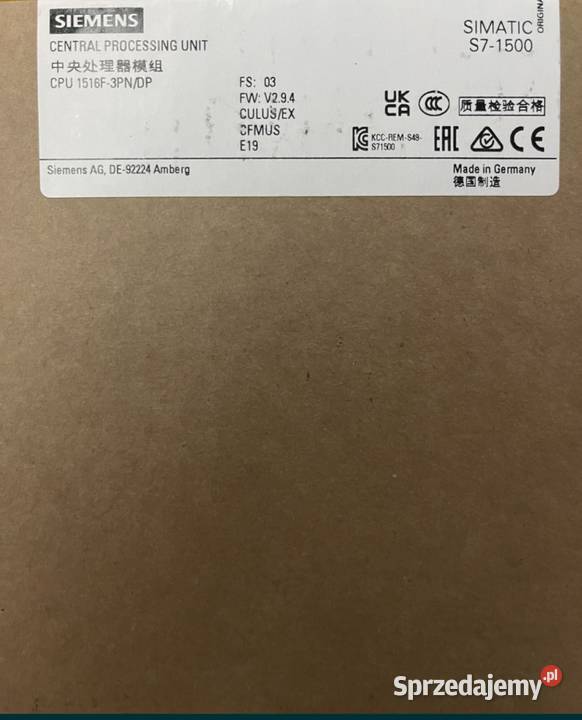 Siemens CPU1516F 3PNDP