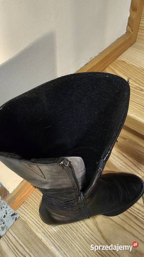 Czarne kozaki skóra naturalna r 37 Davos Gomma Oświęcim