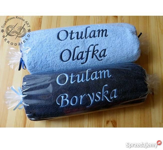 GRUBY ręcznik z HAFTEM imię PREZENT DZIEŃ Toruń