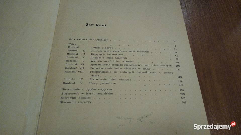 Zarys ogólnej teorii imion własnych Eugeniusz Gdańsk