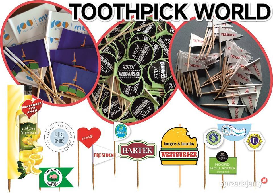 WYKAŁACZKI pikery toppery flagietki degustacyjne