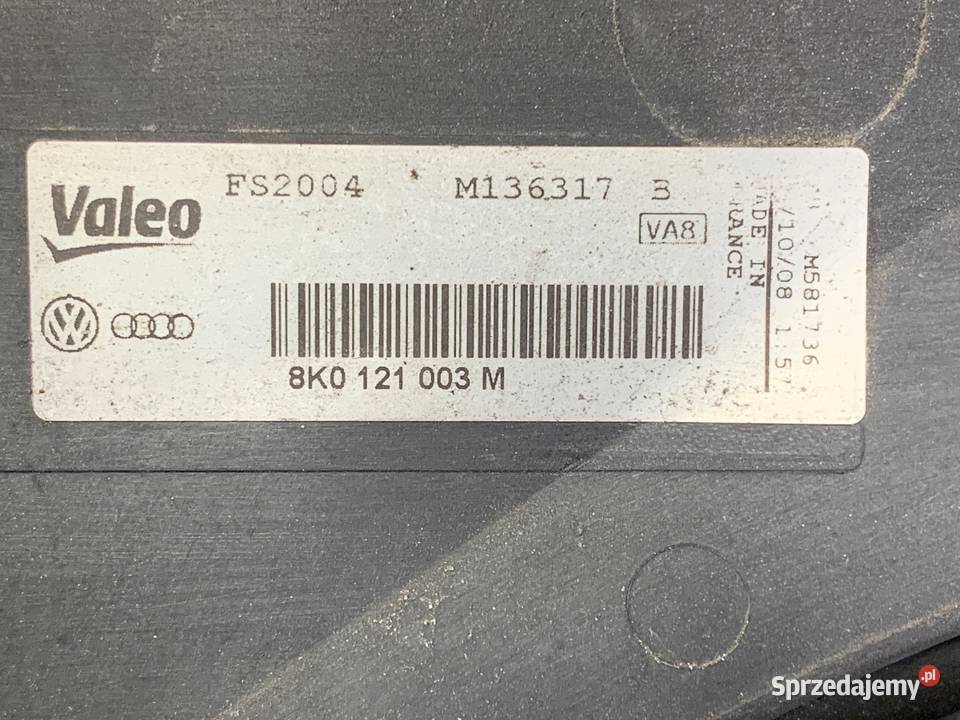 WENTYLATOR CHŁODNICY AUDI A4 B8 20 180 Wentylatory chłodnicy