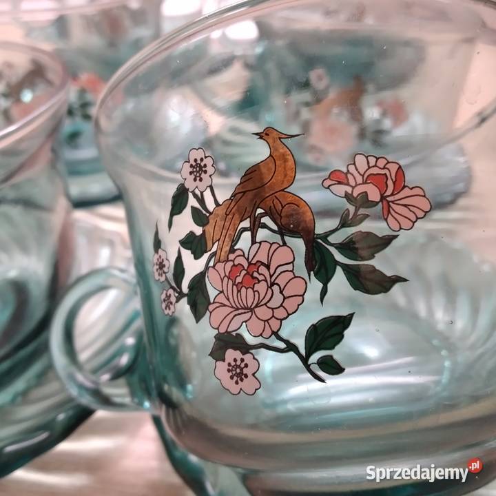 filiżankiszkło PRL małopolskie Bukowno sprzedam