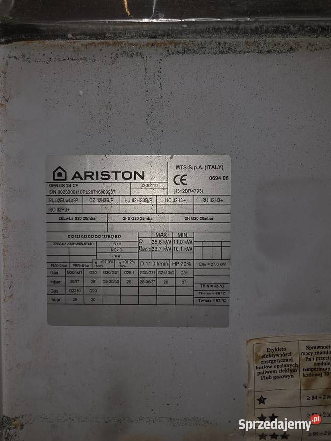 Ariston Genus 24 cf płyta główna i inne Kotły i Piece CO Tarnów sprzedam