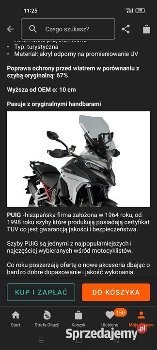 Szyba przyciemniana Ducati multistrada v4s