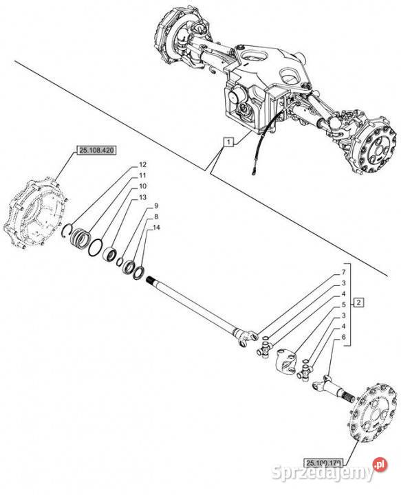 Holland T6070 Wałek przegubowy 84189307 Pozostałe Jastrzębniki