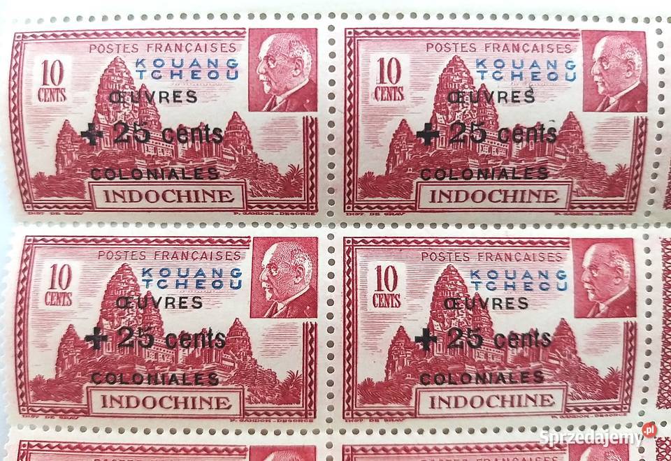 Znaczek kolonialny Indochiny Francuskie Angkor