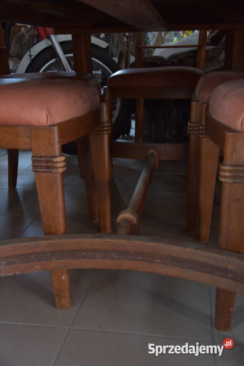 Komplet stół plus 6 krzeseł ART DECO