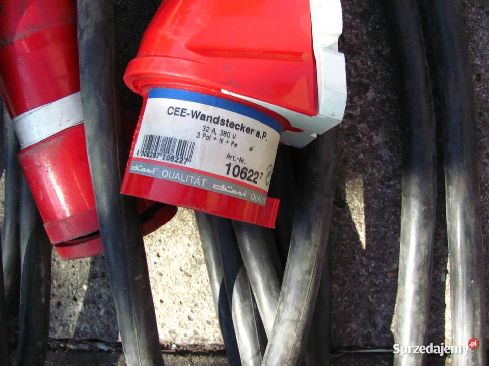 Kabel siłowy w gumie przedłużacz budowlany 32A łódzkie Łódź sprzedam