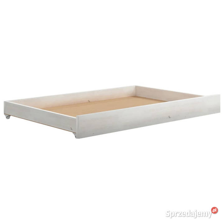 Łóżko wysuwane 2 x 90x200 białe lite drewno