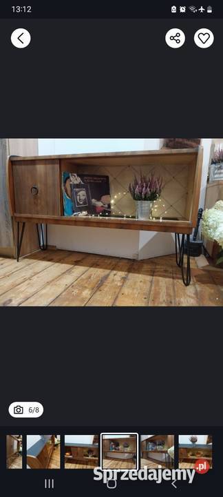 Retro komoda dębowa szafka na winyle barek lata Komody Gdańsk