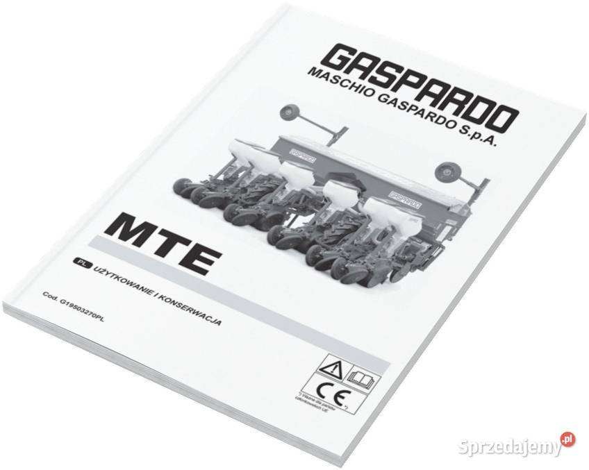 Gaspardo Maschio MTE Instrukcja katalog MTR MTER Szamotuły sprzedam