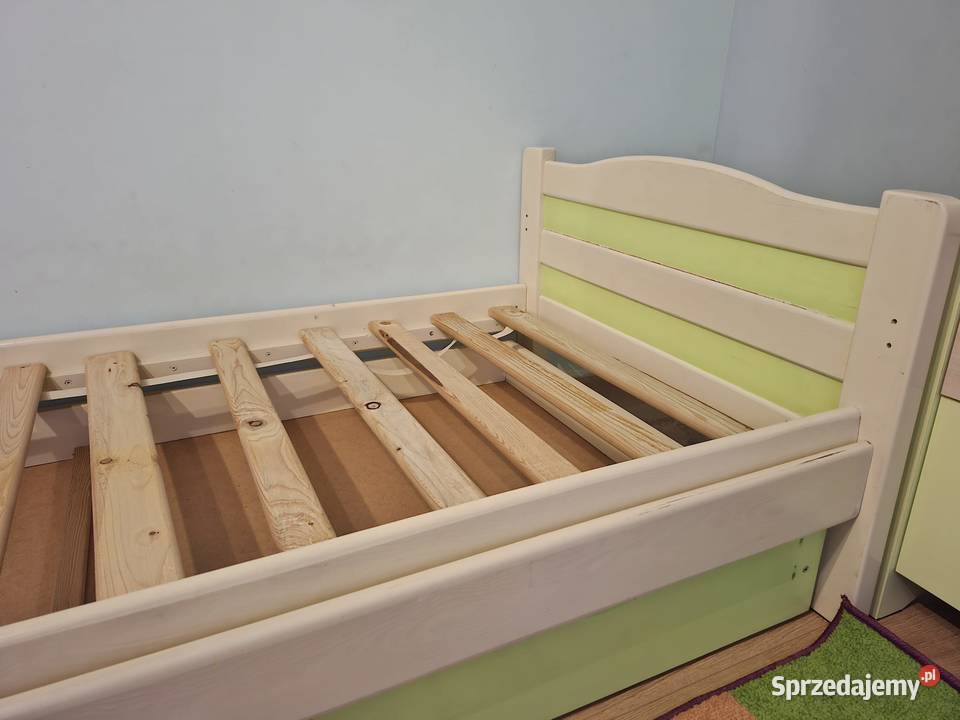 Łóżko do pokoju dziecięcego kremowy limonka Łódź sprzedam