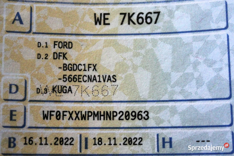 Ford Kuga SalonPL TitaniumX FV23 Kamera Virtual 2488cm3 Sokołów sprzedam