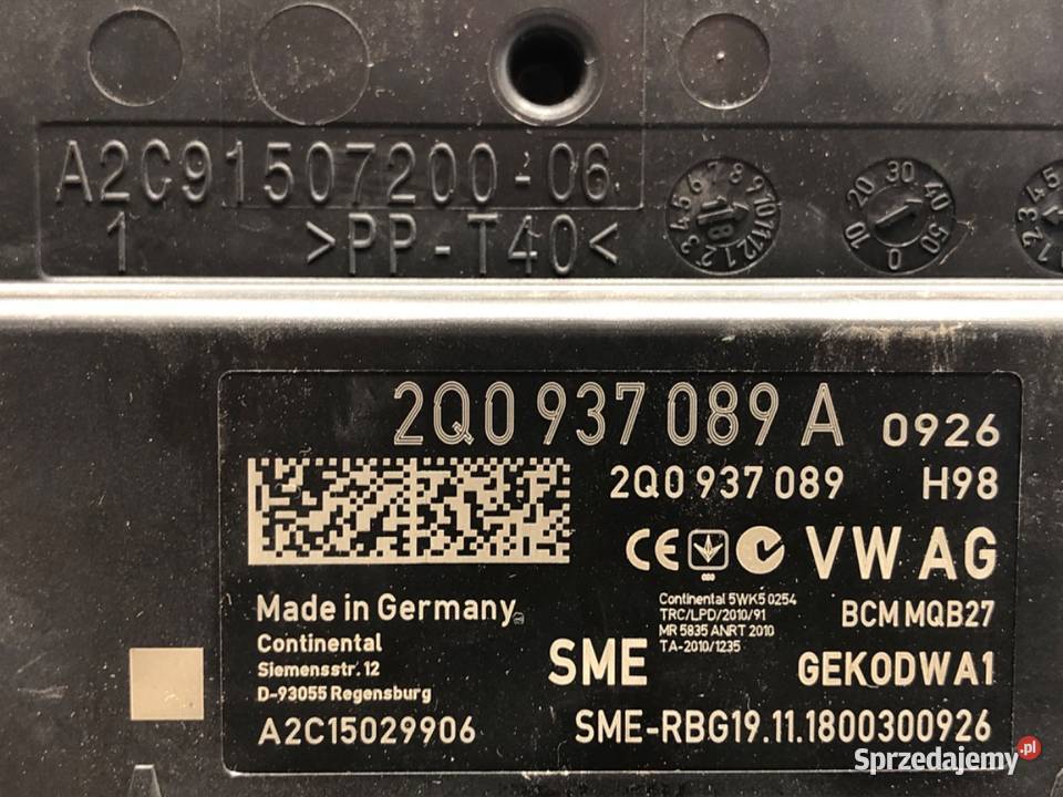 MODUŁ KOMFORTU SKODA FABIA III 2Q0937089A podkarpackie